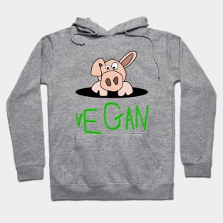 Vegan pig Hoodie